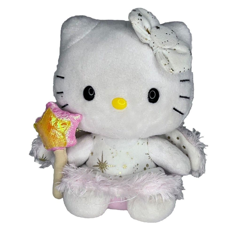 Ty Beanie Baby 2012 Hello Kitty Plush‎ Gold Angel 6"